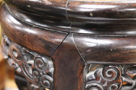 A Chinese hardwood occasional table W.45cm